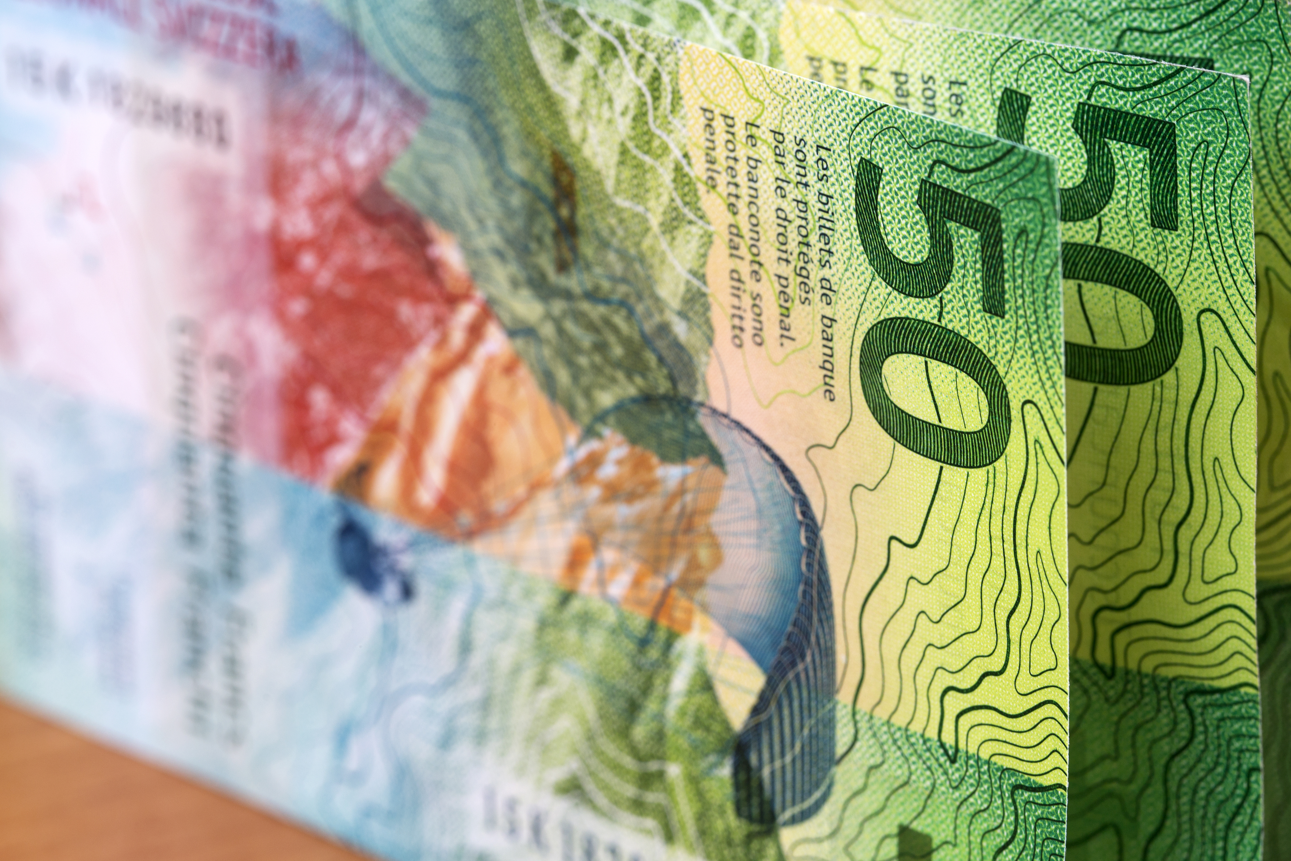 Swiss money - Francs - a business background