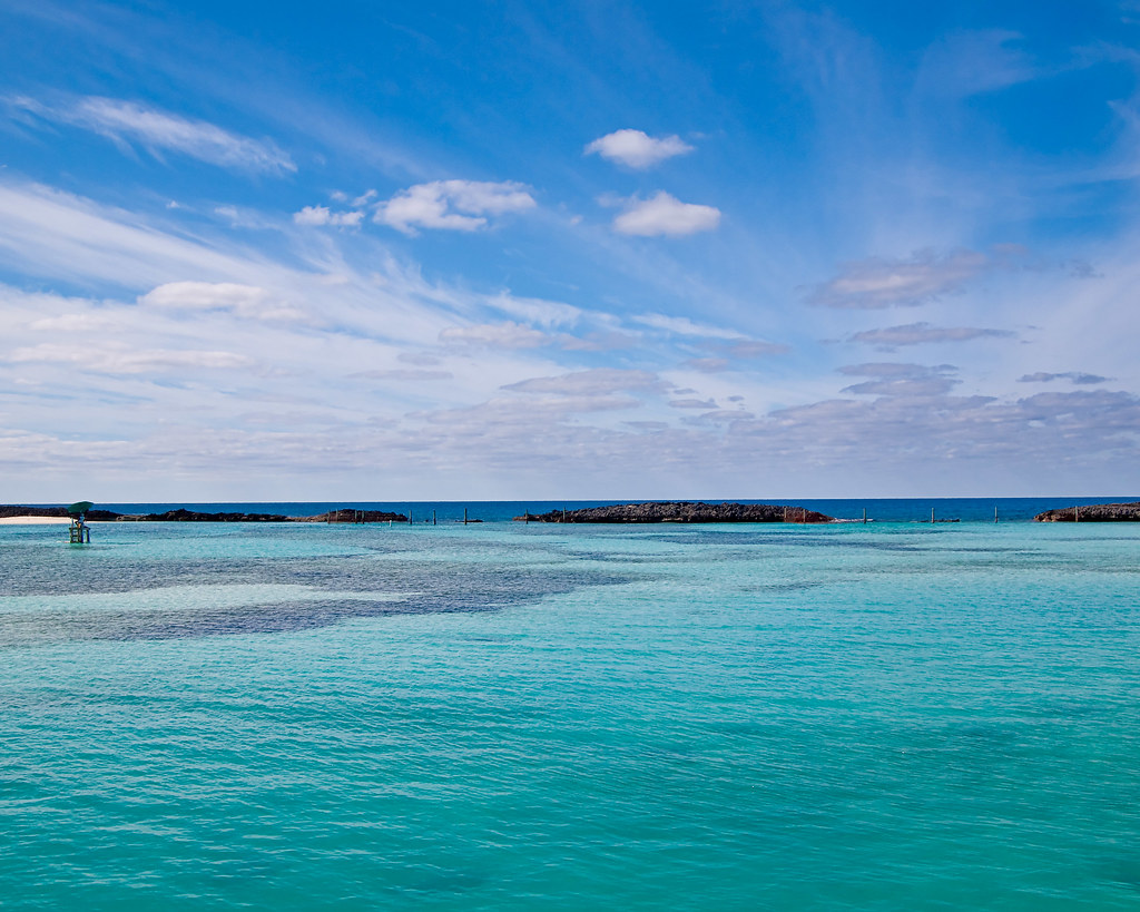 Blue skies blue ocean