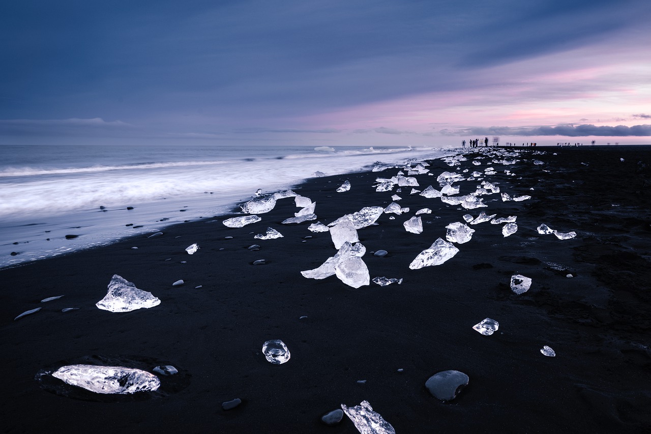 diamond beach, iceland, free wallpaper