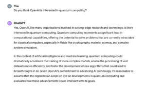 Is OpenAI Opening up to Quantum?