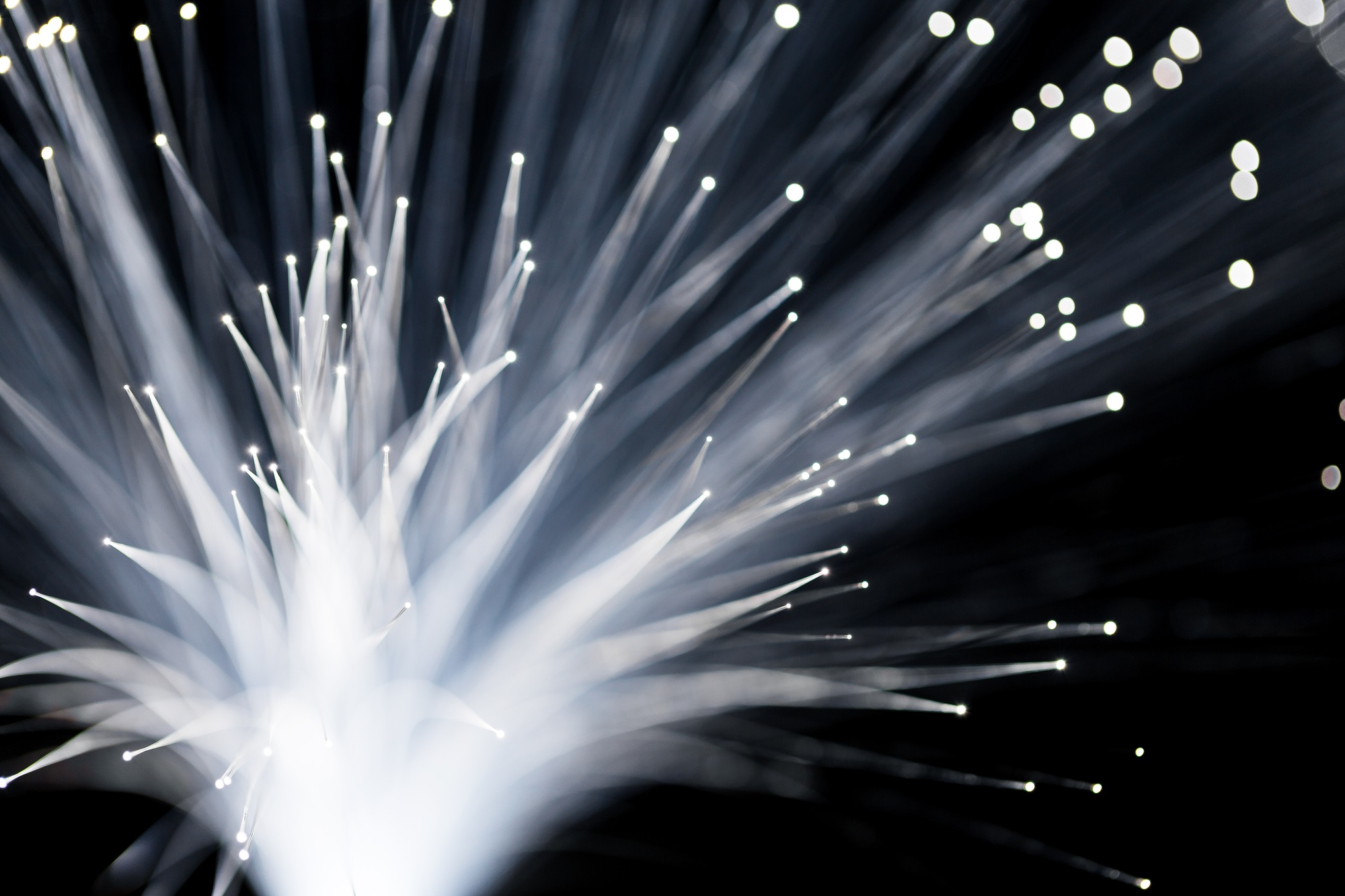 Fiber optics close up
