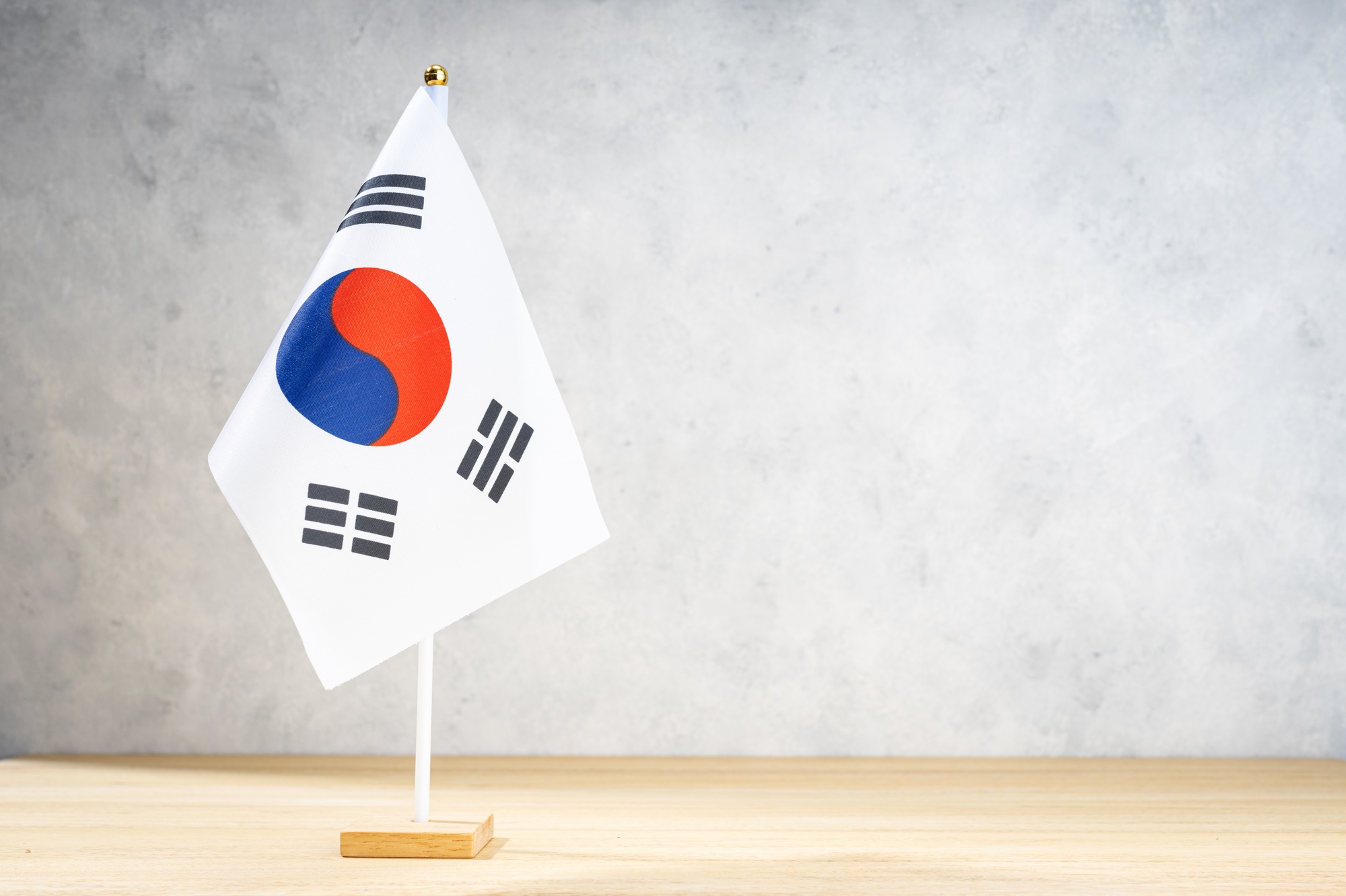 South Korea table flag