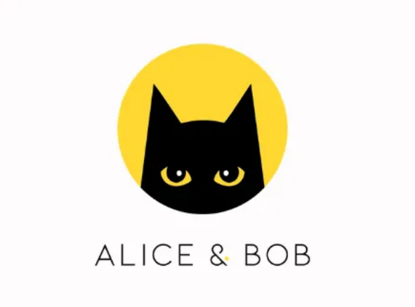 Logo of Alice & Bob displayed on a plain background.