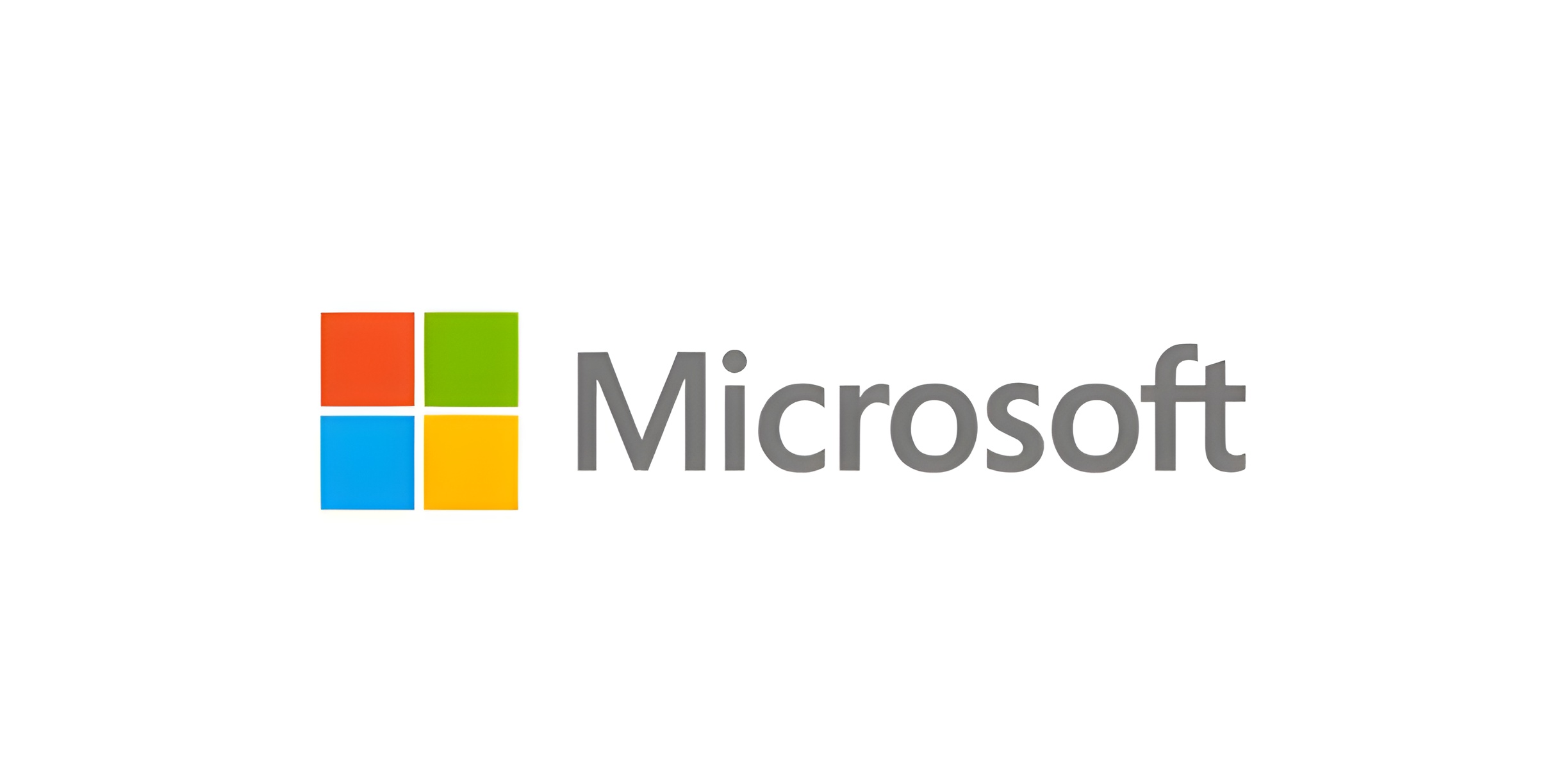 Microsoft logo on plain white background
